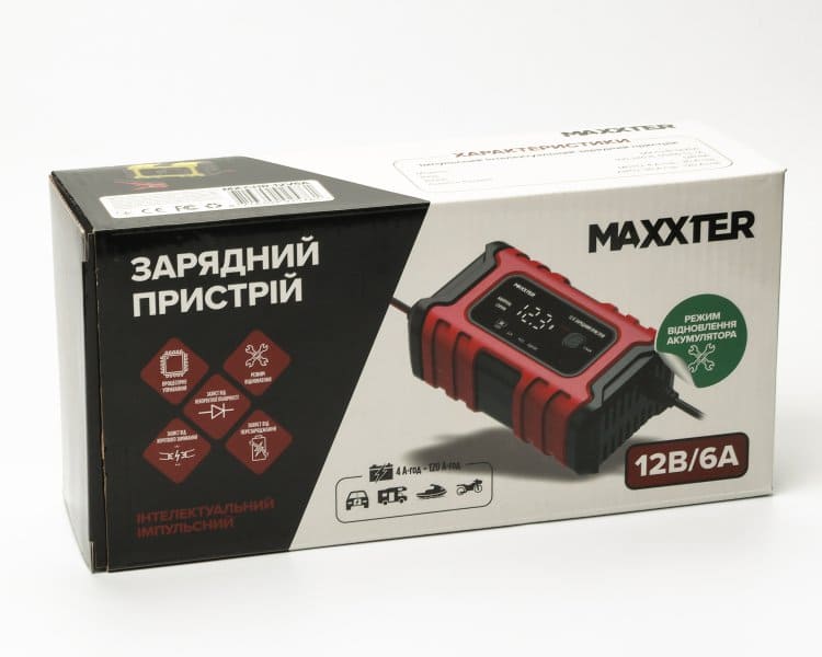 Интеллектуальное импульсное зарядное Maxxter MX-CHR-12V6A