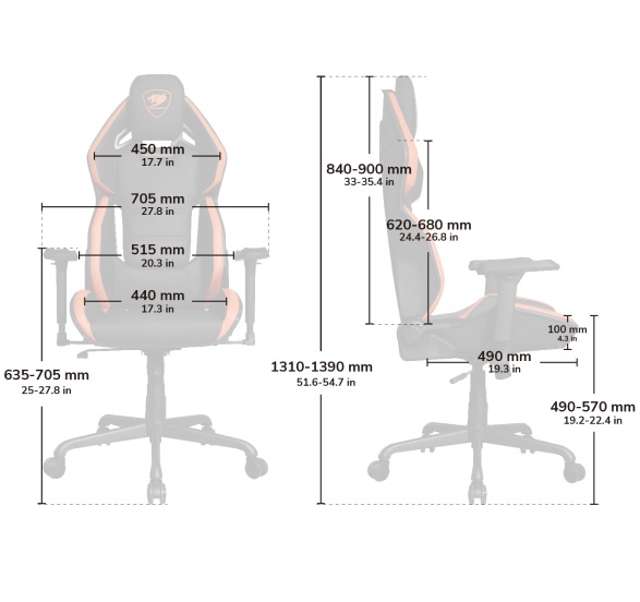 Кресло геймерское, дышащая экокожа Cougar Hotrod Black