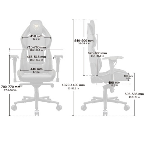 Кресло геймерское, дышащая экокожа Cougar Hotrod Royal