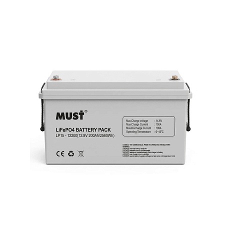 Аккумуляторная батарея Must LiFePO4 LP1500-12200 12V 200Ah