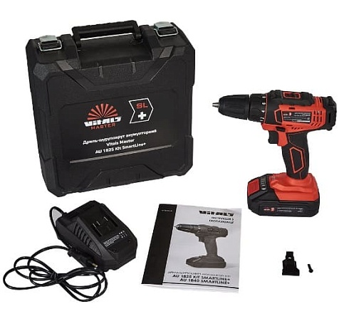 Дриль-шурупокрут акумуляторний Vitals Master AU 1825 Kit SmartLine+