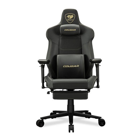 Кресло геймерское, дышащая экокожа Cougar ARMOR EVO M Gold