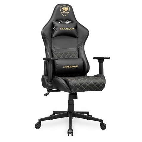 Кресло геймерское, дышащая экокожа Cougar ARMOR ONE V2 GOLD