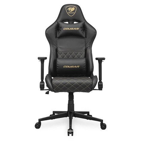 Крісло геймерське, дихаюча екошкіра Cougar ARMOR ONE V2 GOLD