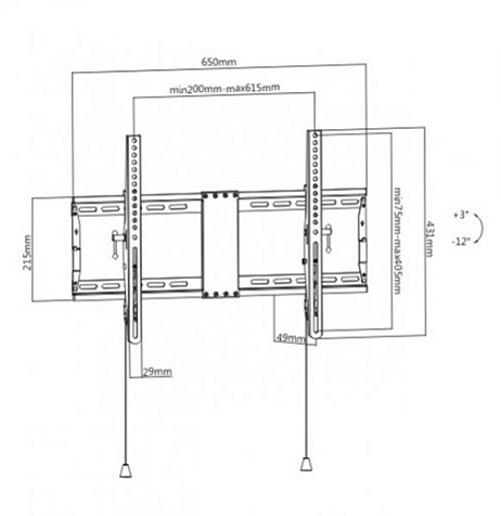 Настенный кронштейн для телевизора Gembird WM-80T-01
