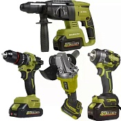 Набор аккумуляторных инструментов ELTOS-4 АГ-600 BL, ПА-20/26 DFR BL, ДА-20/13 UBL, МШУ-125/20BL-1