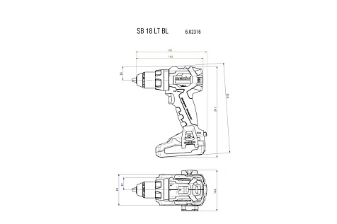 Шуруповерт аккумуляторный Metabo SB 18 LT BL (602316550)