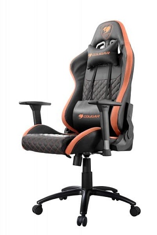 Кресло геймерское, дышащая экокожа Cougar Armor PRO Black/Orange