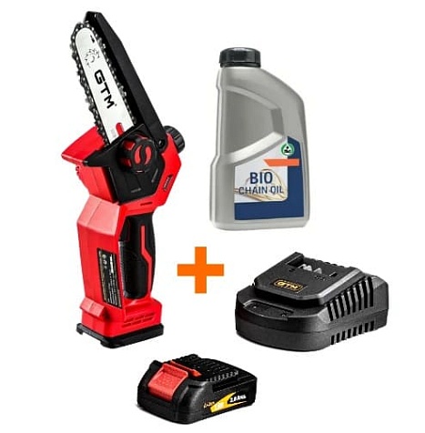 Пила цепная аккумуляторная GTM CS18/127BL-1