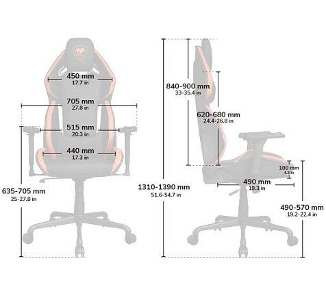 Кресло геймерское, дышащая экокожа Cougar Hotrod Black