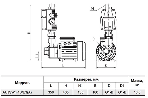 Насосная станция Насосы + AUJSWm 1B/E3