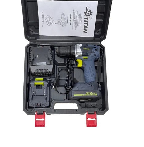 Шурупокрут акумуляторний Титан PDS4821B-CORE SET1