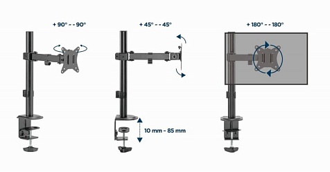 Кронштейн для монитора Gembird MA-D1-03