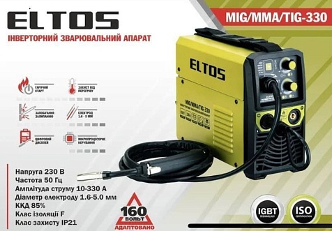 Сварочный инверторный полуавтомат ELTOS MIG ММА 330