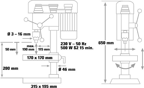 Сверлильный настольный станок Einhell BT-BD 501