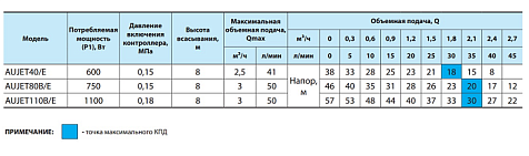 Насосная станция Насосы + AUJET 110B/Е2