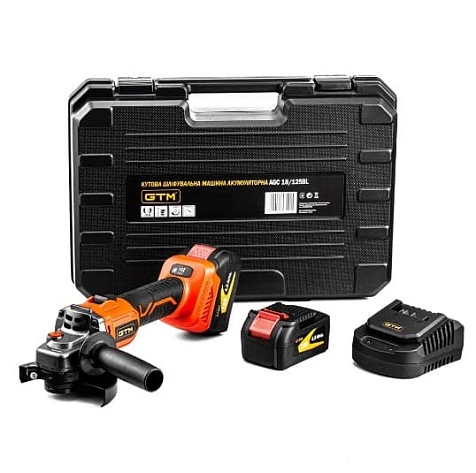 Угловая аккумуляторная ШМ GTM AGC18/125BL