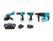 Набор аккумуляторных инструментов Grand 4 МШУ-20BL/PRO,ДА-20/13UBL,АГ-800UBL,ПА-20/26BL