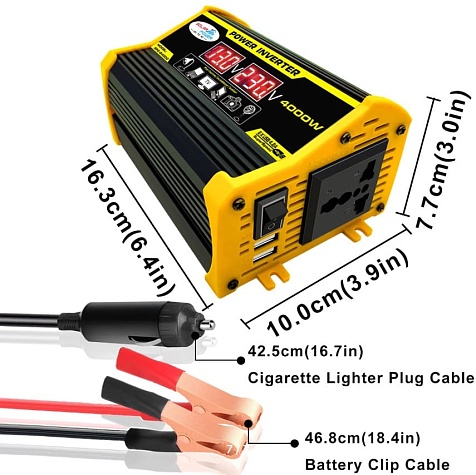 Инвертор Power Inverter 12V-220V (300 Вт)