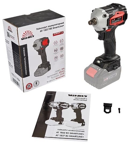 Гайковерт аккумуляторный Vitals Professional AT 1837 BS SmartLine+