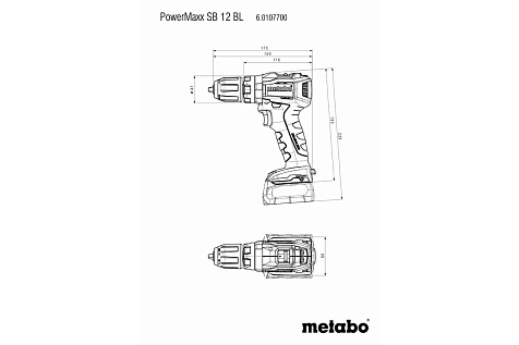 Шурупокрут аккумуляторный Metabo SB 12 BL (601077800)