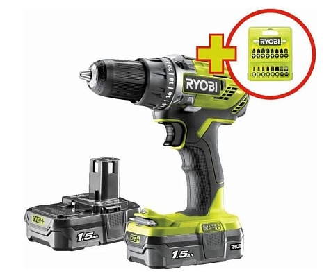 Шуруповерт аккумуляторный Ryobi R18DD3-215GA17