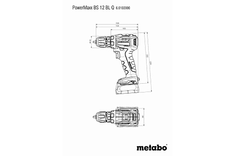 Шуруповерт аккумуляторный Metabo PowerMaxx BS 12 BL Q (601039500)