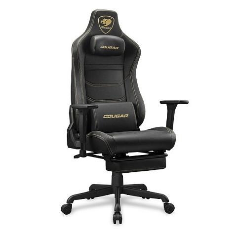 Кресло геймерское, дышащая экокожа Cougar ARMOR EVO S Gold