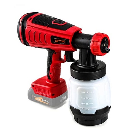 Краскопульт аккумуляторный GTM SG18/700BL (каркас)