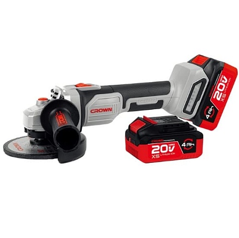 Угловая аккумуляторная бесщёточная ШМ CROWN CT23026-125XS-4 BMC (410146)