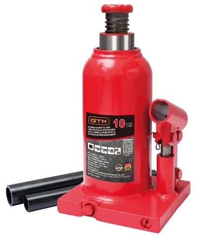 Домкрат гидравлический бутылочный GTM Т91004 (10т)