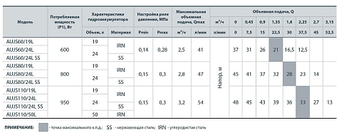 Насосная станция Насосы + AUJS 110/50L